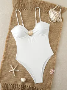 Women's Fashion One-Piece Swimsuit, Stylish Monokini Swimwear, Comfortable and Sexy Bathing Suit for Beach and Pool, Swimsuit Style, Trendy Monokini Swimsuit