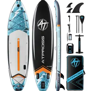 11'6"x35" Inflatable Stand Up Paddle Board 450LBS Weight Capacity Extra Wide Non-Slip Stable Deck Adult Product SUP,Premium Accessories Kit & Backpackfor Yoga, Fishing, Surf