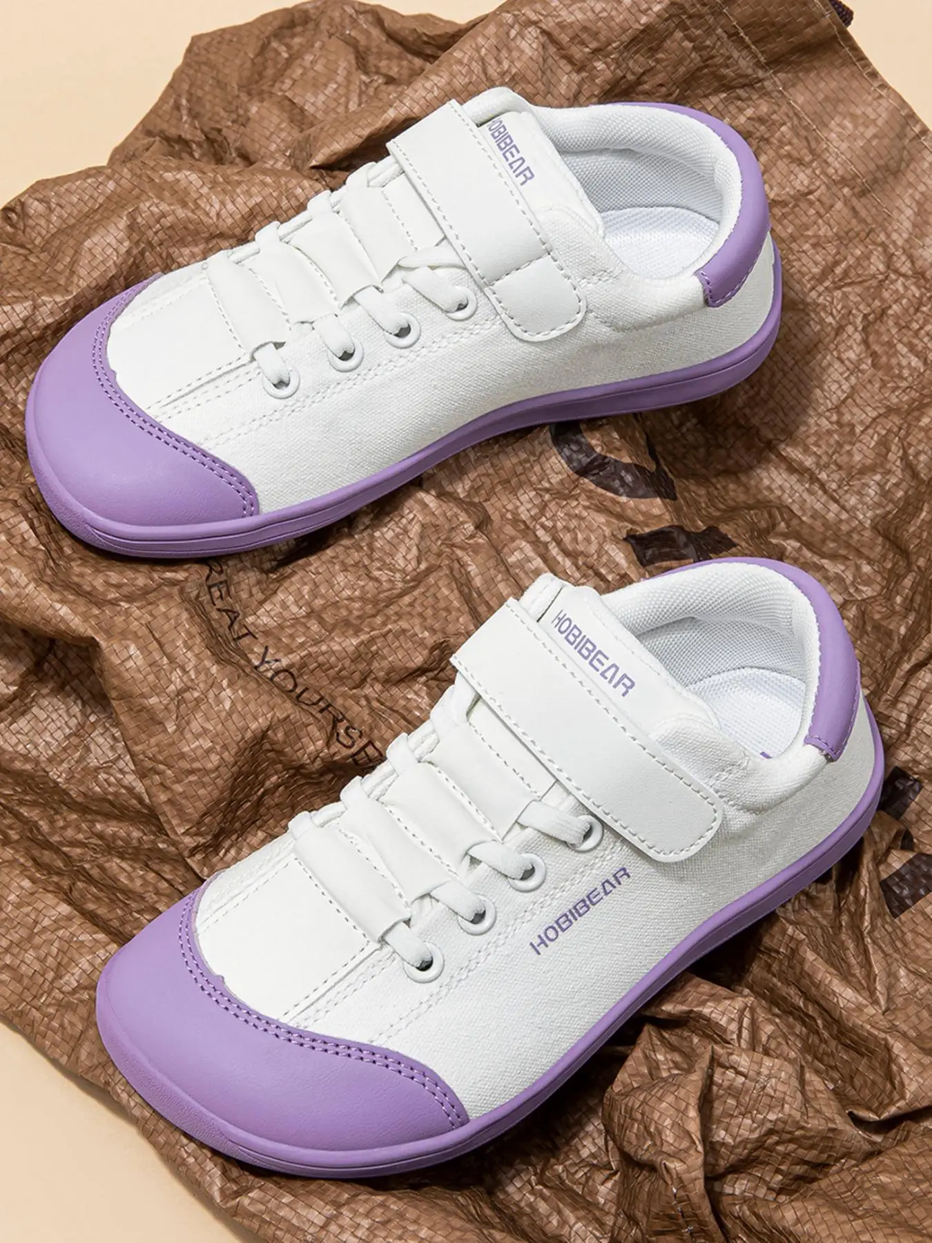 HOBIBEAR Children's sports shoes, wide last, wide toe shoes, lightweight and versatile big toe shoes for boys and girls