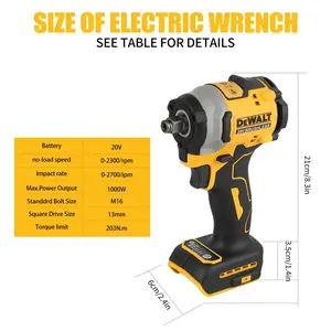 Dewalt DCF850 205N·m Impact Electric Drill Brushless Cordless 3250RPM Screwdriver 20V Battery Lithium Impact Driver Drill