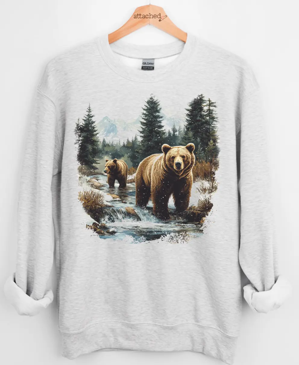 Bear Scene Graphic Top