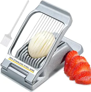 Heavy Duty Stainless Steel Wire Egg Slicer for Hard Boiled Eggs & Strawberry Other Soft Food