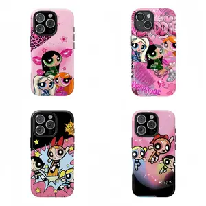 Trendy Cartoon Powerpuff Girls Phone Case|The Powerpuff Girls Attack! Childhood Memories Phone Case|Gifts Compatible with iPhone 11/12/13/14/15/16/17 (Pro Max/Plus) Suitable as a Gift for Friends and Family