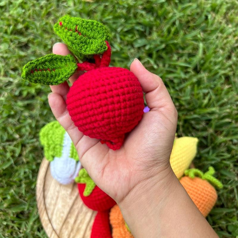 Crochet set of 9 types of vegetables plushies