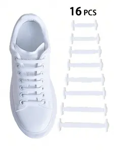 Random Color Silicone No Tie Shoelaces, Elastic Shoelaces, Secure Lace Up, Casual Shoes, Sports Shoes Shoelaces, Shoes Accessories for Women & Men