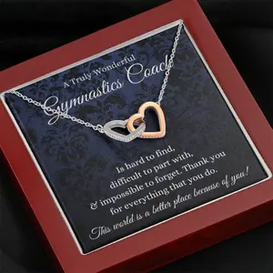 Interlocking Hearts, Gymnastics Coach For Women Leaving For Gymnastics Coach To A Truly Amazing Gymnastics Coach Thank you Gift,