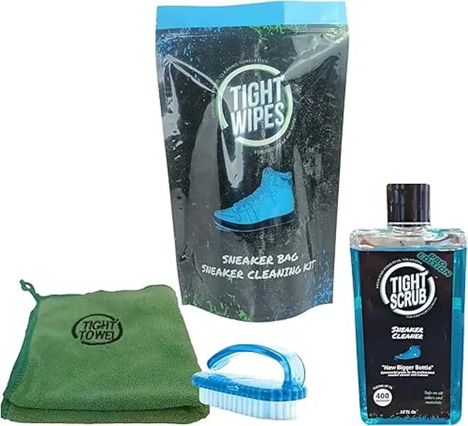Shoe Cleaning Kit with  Cleaning formula  Brush, Microfiber Towel for Sneaker, Canvas, Tennis, Adidas and Leather Shoe -  Tight Wipes