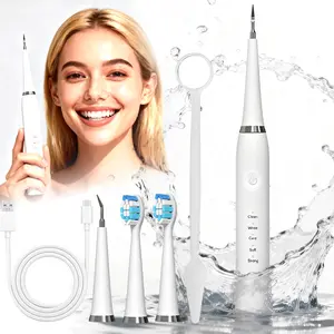 Oral Cleaner 2 in 1 Rechargeable Electric Sonic Toothbrush for Adults with 2 Brush Heads Waterproof USB Charging 5 Modes Strong Power Cleansing