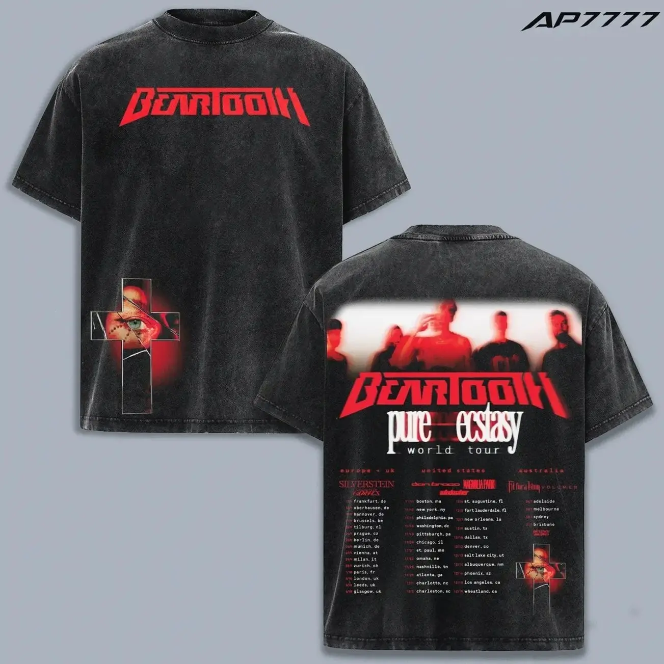 Beartooth Band T-Shirt Collection, The Band Beartooth Graphic Tee, Vintage Hardcore Metal Shirt, Dark Skull Artwork Shirts, Heavy Rock Band Merch, Gift for Metal Music Lovers, Merch for Men & Women 0F8