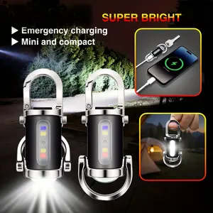 2PCS Rechargeable Keychain Flashlights,High Lumen LED Mini Flashlight,Waterproof & Multi-Mode,for Walking, Searching and Hiking Ideal Holiday Gift Pathway Lighting Christmas Emergency,Travel & Outdoor Use, dimmable light, lamp