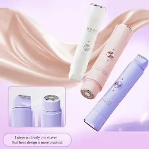 2-in-1 Electric Hair Removal Kit, USB-Rechargeable Bikini Shaver for Women, Bikini Line & Underarm Hair Remover, Ideal Gift for Her