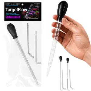 Reef Engineer TargetFlow 4-in-1 Precision Aquarium Feeding & Maintenance Tool – Coral Feeder for Reef Tanks, Spot Feeding, Cleaning, Dosing & Deep Reach Fish Tank Care