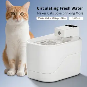 Safe cat water dispenser, wireless automatic cat water dispenser with motion sensor, pet water dispenser, suitable for indoor cats and dogs, smart app control