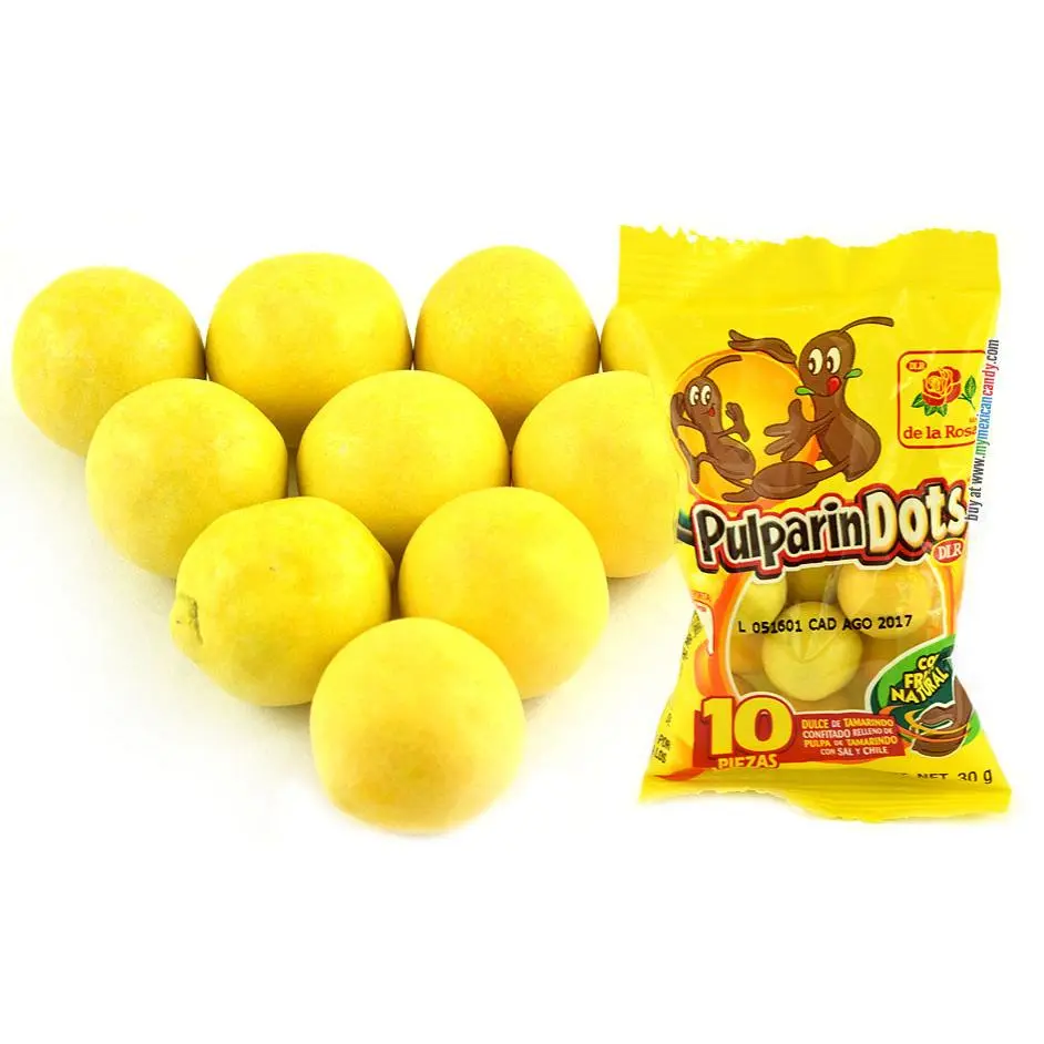 De la Rosa PulparinDots Pre-Packed Fruity Sweets, 12-Piece Snack Candy with No Chilli Pepper