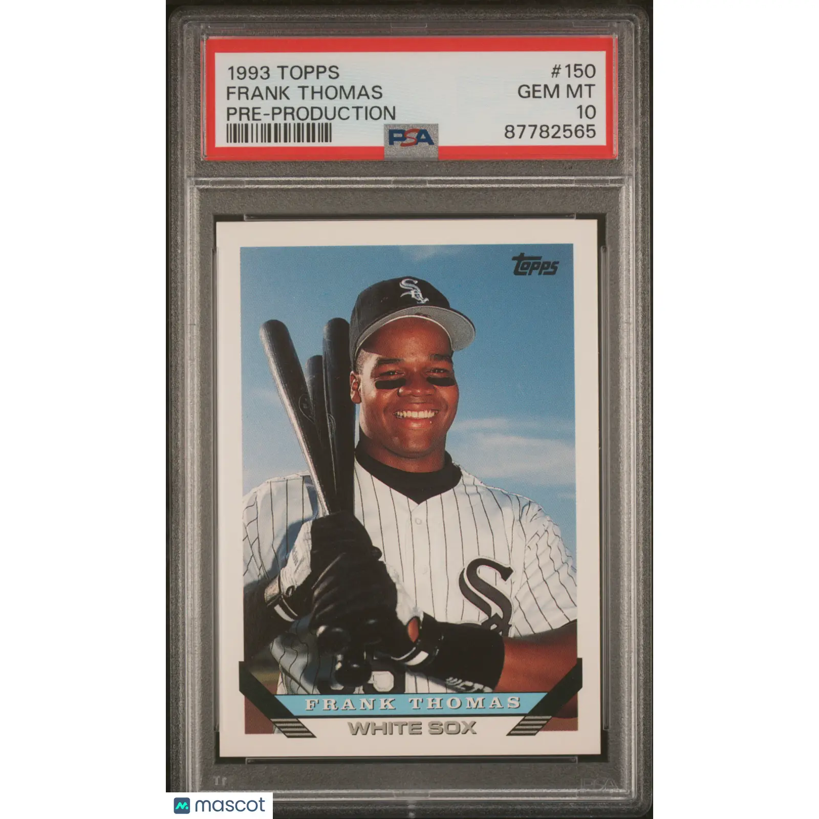 Frank Thomas PSA 1993 Topps Pre Production Baseball #150 10 87782565