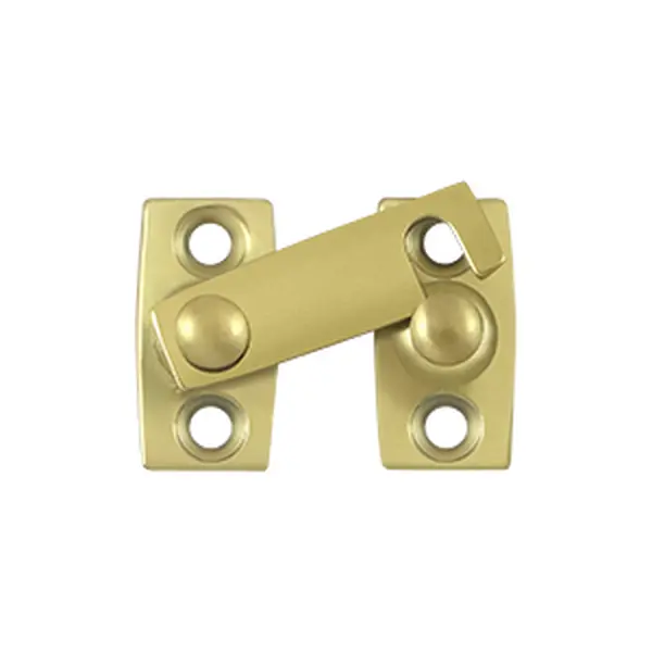 Deltana SB3058U3 Solid Brass Shutter Bar - 0.625 in. Weather-Proof Window Latch for Furniture, Bright Brass Finish