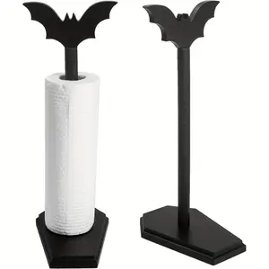 1pc Bat Paper Towel Holder, Halloween Decor For Kitchen And Bathroom, Gothic Home Decor For Oddities And Curiosities, Goth Accessories For Countertop Stand, Witchy Gifts For Women, Bathroom Decoration Accessories
