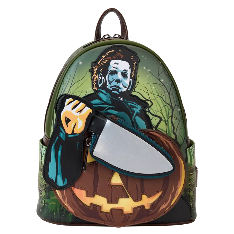 Michael Myers Pumpkin Glow Mini Backpack with Coin Bag Loungefly Halloween