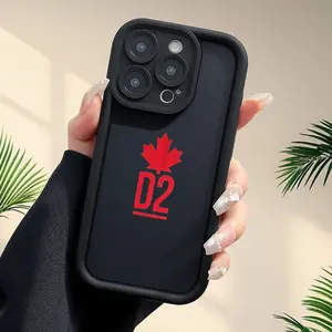 Phone Case: Maple Leaf Letters Pattern,  Groove Mobile Phone Case, Thickened Anti-fall, Shockproof, Unisex, Suitable for iPhone 17 E Air Pro ProMax iPhone16 15 14 Plus 13 12 Mini 11 X XS XR Series, Suitable for Everyone.