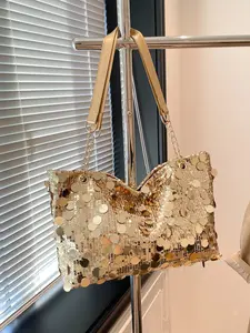 Fashion Sequin Evening Bag, Luxurious Party Underarm Bag, Year-End Dress Handbag, Cross-Border Trendy Sparkle Bag, Fashion Party Backpack
