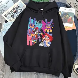 Jax The Amazing Digital Circus Hoodie Fashion Long Sleeve Kawaii Unisex Autumn Winter Vintage Sweatshirts Casual Y2K Top Tees