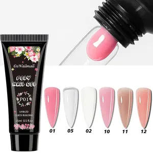 OsNailmall Poly Gel Nail Art Decoration Set, 6-Piece 15ML Gel Polish Kit, Professional Manicure Tools, Long-Lasting Care Essentials, UV Gel Set, Nail Kit Acrylic Set