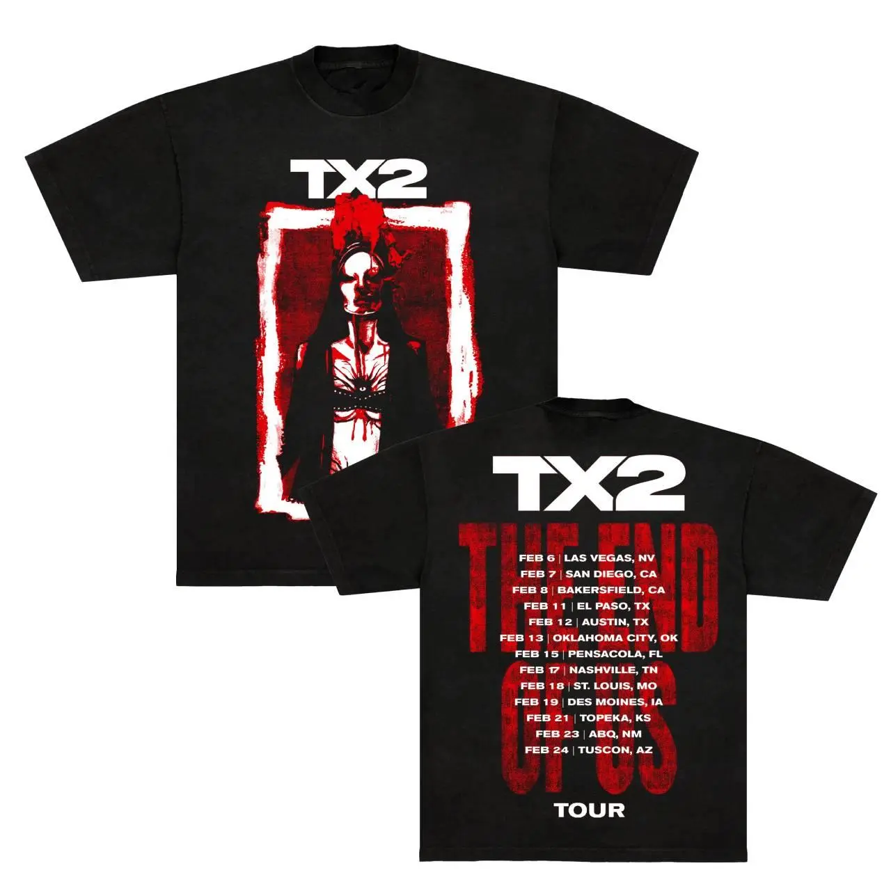 2 SIDE Vintage TX2 Inspired T-Shirt – Pop Graphic Tee for Music Lovers – HGC18702