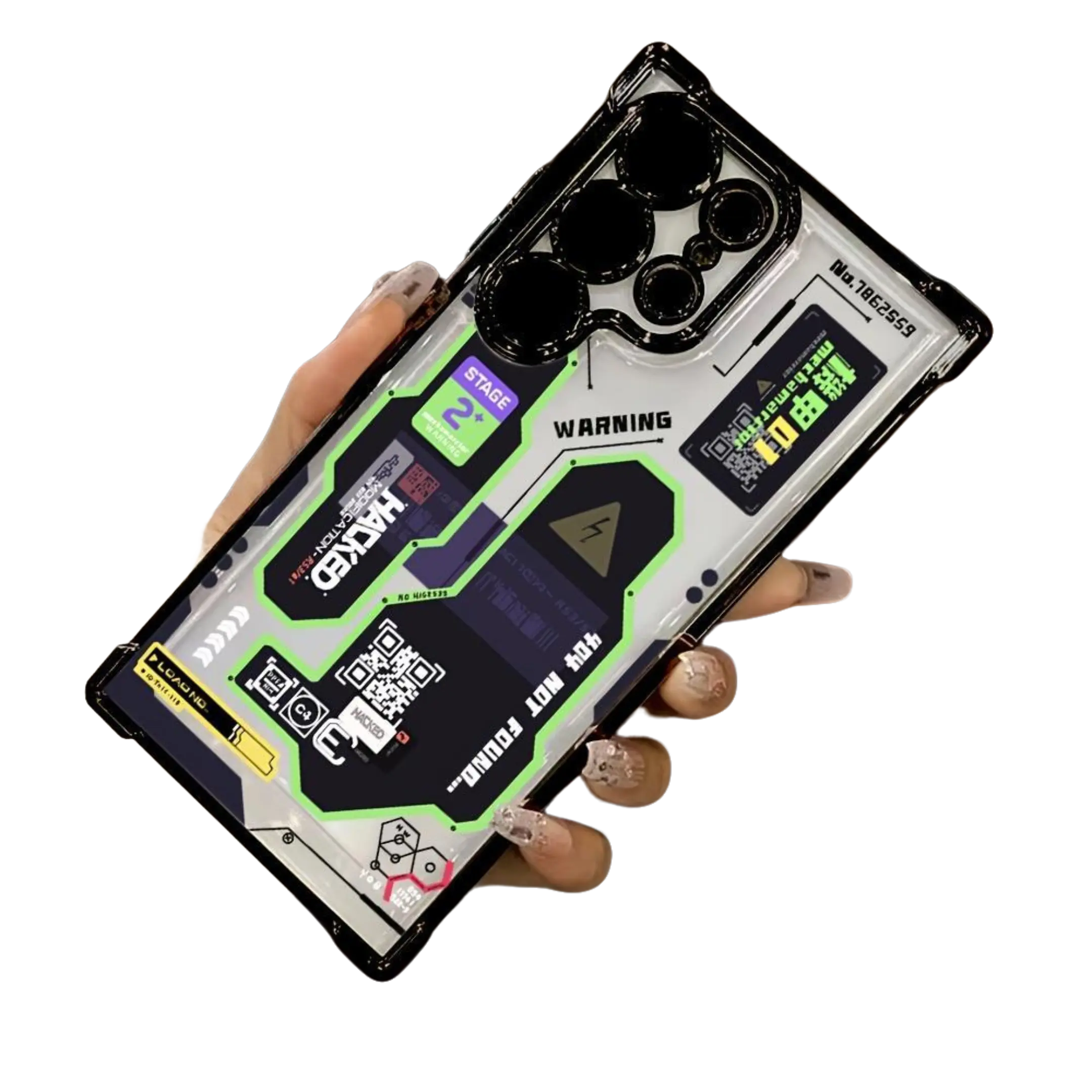 Mysterious Mechanical Mecha Graffiti Protective Mobile Phone Case - Shockproof, Anti-Fall, Transparent Soft Back Cover for Galaxy S25, S24, S23, S22, S21 FE, Ultra, Plus 4G Devices