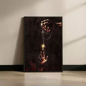 Christian Cross Wall Art, Faith Inspired Poster, Religious Home Decor, Prayer Artwork, Jesus Christ Print, Spiritual Gift