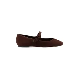 Blair Ballet Flat In Brown Suede