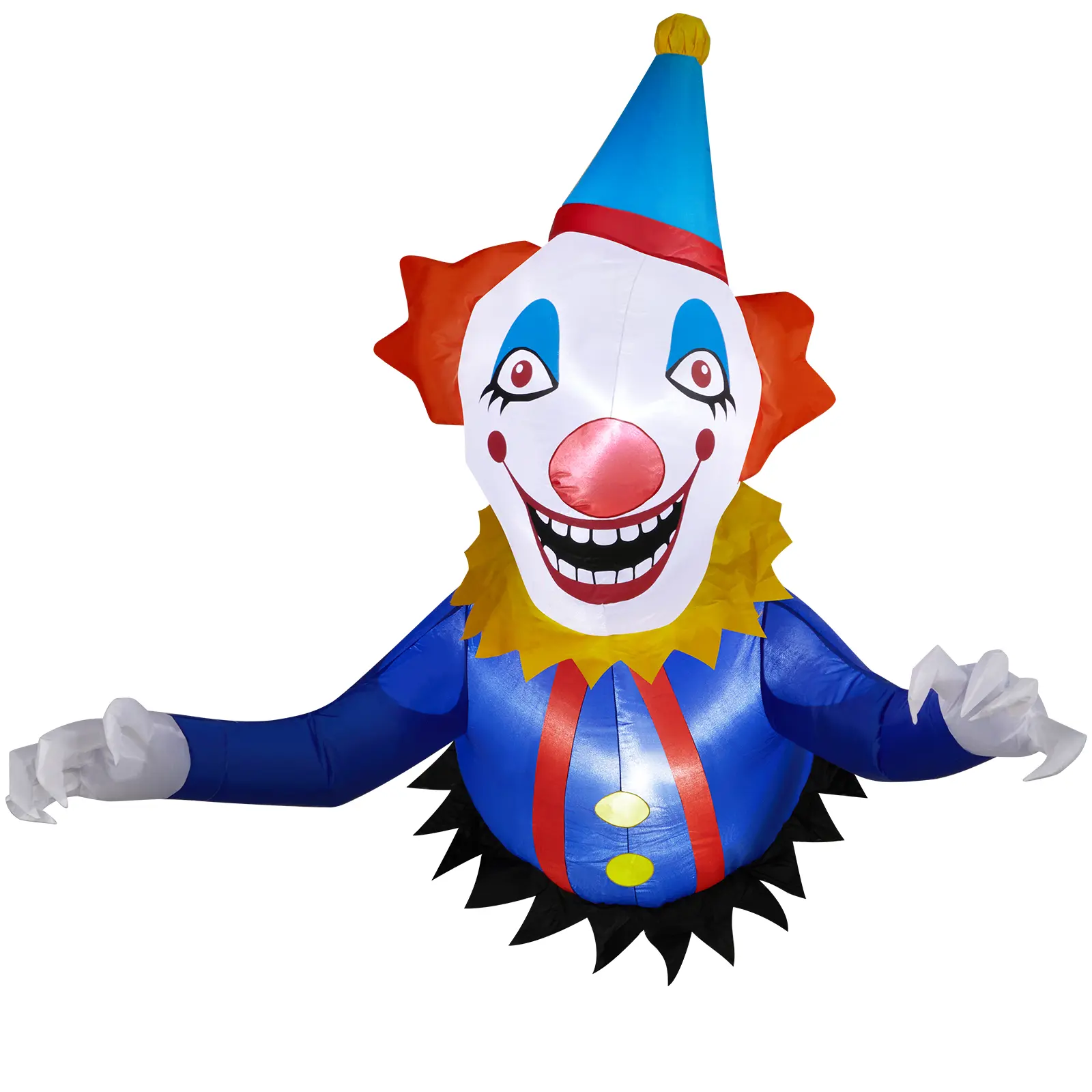 3.3 FT Halloween Inflatable Clown Broke Out from Window Outdoor Decorations, Scary Blow up Decor with Built-in LED Lights For Outdoor