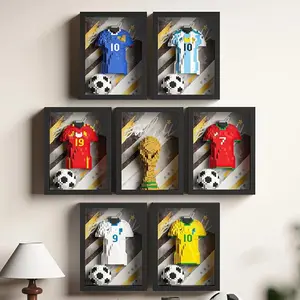 Football player jersey building blocks, DIY handmade Creative gift set, Home Decoration Gift For Kid