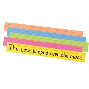 Peacock® Super-Bright Sentence Strips, Assorted Colors, Pack Of 100