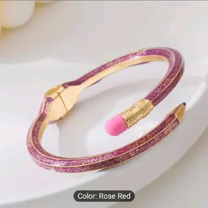 Minimalist Pencil Shape Bracelet Silvery Grey Jewelry Gifts Accessories for Women Adjustable Design Comfortable Fit Trendy Cuff Bracelet Ideal for Special Occasions