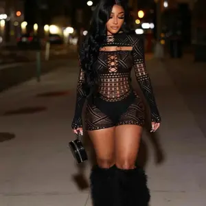 Act Bad Antics Mesh Jumpsuit