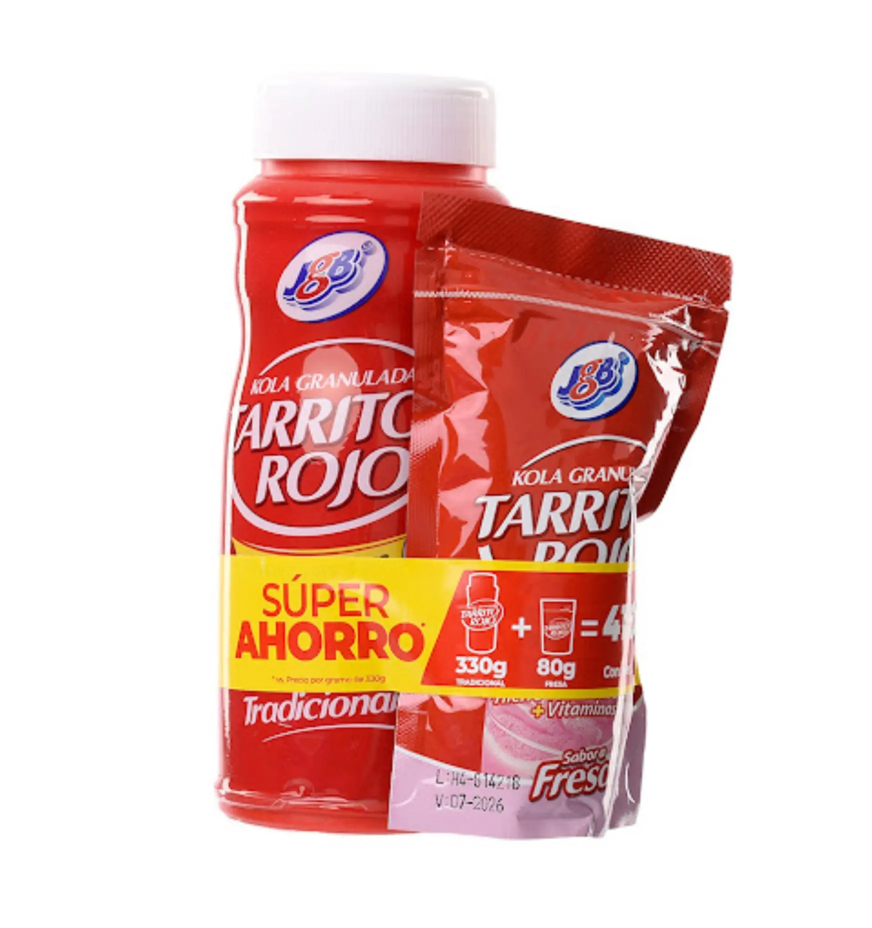 Tarrito Rojo Tradicional 300gr + 80gr Fresa gr