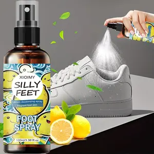 Lemon Foot Deodorant Spray 100ML, Low Sensitivity Odor Control Agent, Fresh Texture Quickly Eliminates Odors, Long Lasting Effect