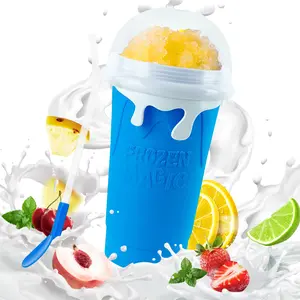 500ML Large Slushy Cup, Magic Quick Frozen Slushie Maker Cup Cooling Cup Squeeze Cup Slushie Maker, Homemade Milk Shake Ice Cream Maker Turn any Drinks into Slushie Dessert Kitchen Gadgets Container Kitchenware