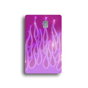 Neon Flame Card Skin (SPARKLY PURPLE)