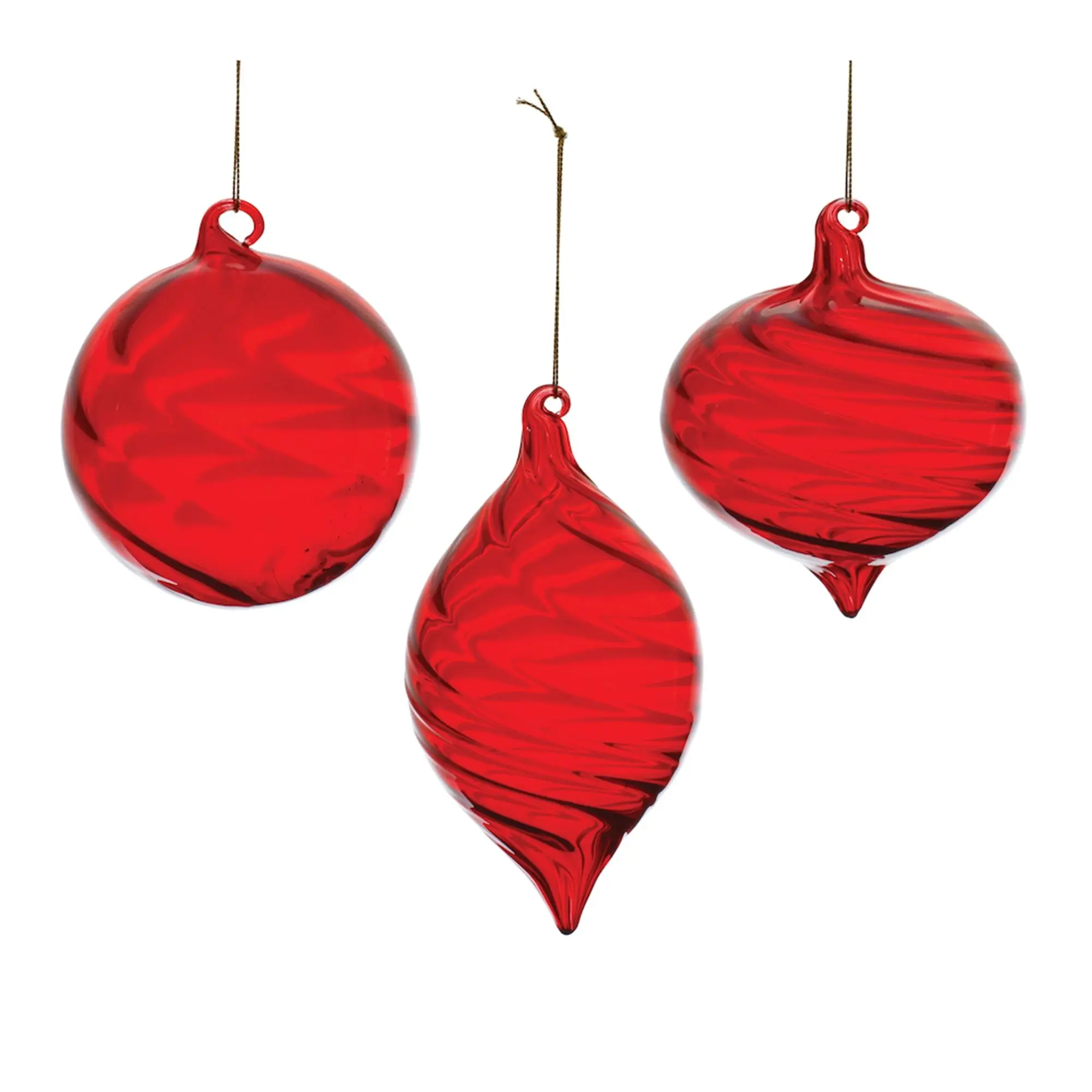 Swirled Glass Ornament (Set of 6)