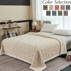 Queen Size Plush Blanket, High-Quality Soft & Cozy Throw, Ideal for Bedroom/sofa/camping, Portable Sleep Blanket