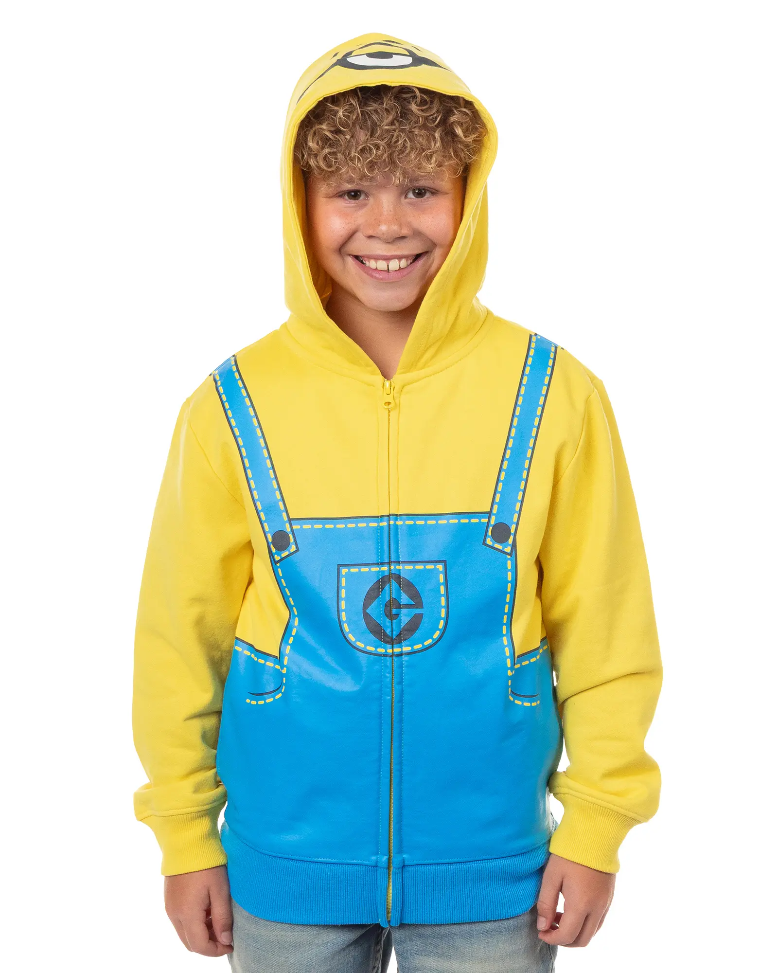 Despicable Me Minions Hoodie Kid's Stuart Zip Up Hooded Sweatshirt