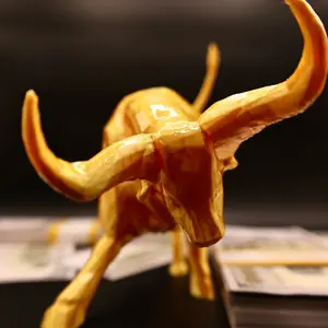 Bully The Bullish Bull: Bull Desk/Office Decor Good Luck Charm Statue