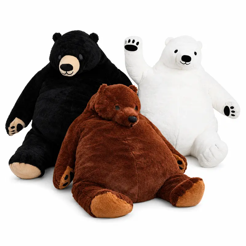 CHUBBYJOY Large Sitting Jungle Bear Soft Plush Toy - 23"-31"-39" PP Cotton Hug-Friendly Stuffed Toy, Decorative Pillows, Aesthetic Room Plush, Bedtime Companion, Room Stuff for Boys, House Decoration Item