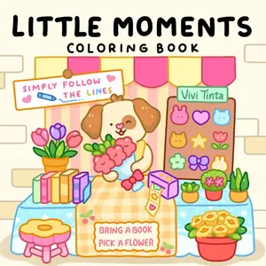 Little Moments - Color By Line Coloring Book for Adults & Teens with Vibrant Outlines for Calm and Cozy Days