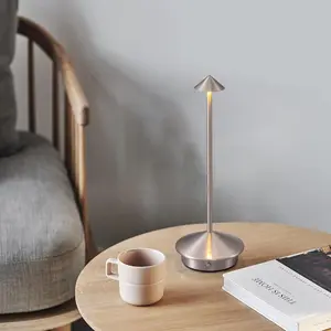 Cordless Table Lamp, 1 Count Rechargeable LED Desk Lamp, Modern Dimmable Table Light for Indoor Outdoor, Portable Nightstand Lamp for Home Decor, Decorative Lighting