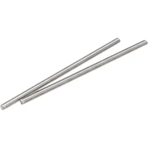 2 count M6 x 150mm Fully Threaded Rod 304 Stainless Steel Right Hand Threads