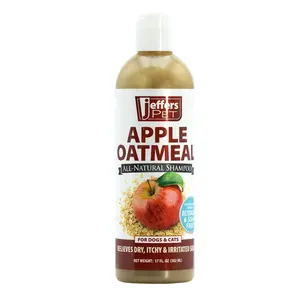Jeffers Pet Apple Oatmeal All-Natural Hypoallergenic Dry Skin Shampoo for Dogs and Cats