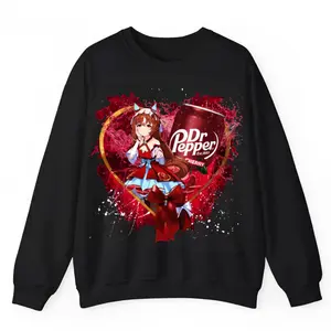 The Still in Love Uma Musume with Dr Peper T-Shirt, Funny Drinking Cute Manga Anime Graphic Sweatshirt, Video Game Shirt Unisex, Crew Neck T-shirt, Trending T-shirt