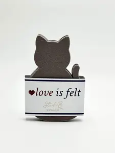 Cat Coasters – Wool Felt Set of 4 Drink Coasters